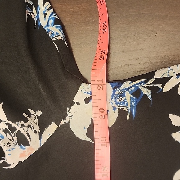 41 Hawthorn - Black, Cream, Green, 3/4 Sleeve Blouse, Size Large - Picture 8 of 9